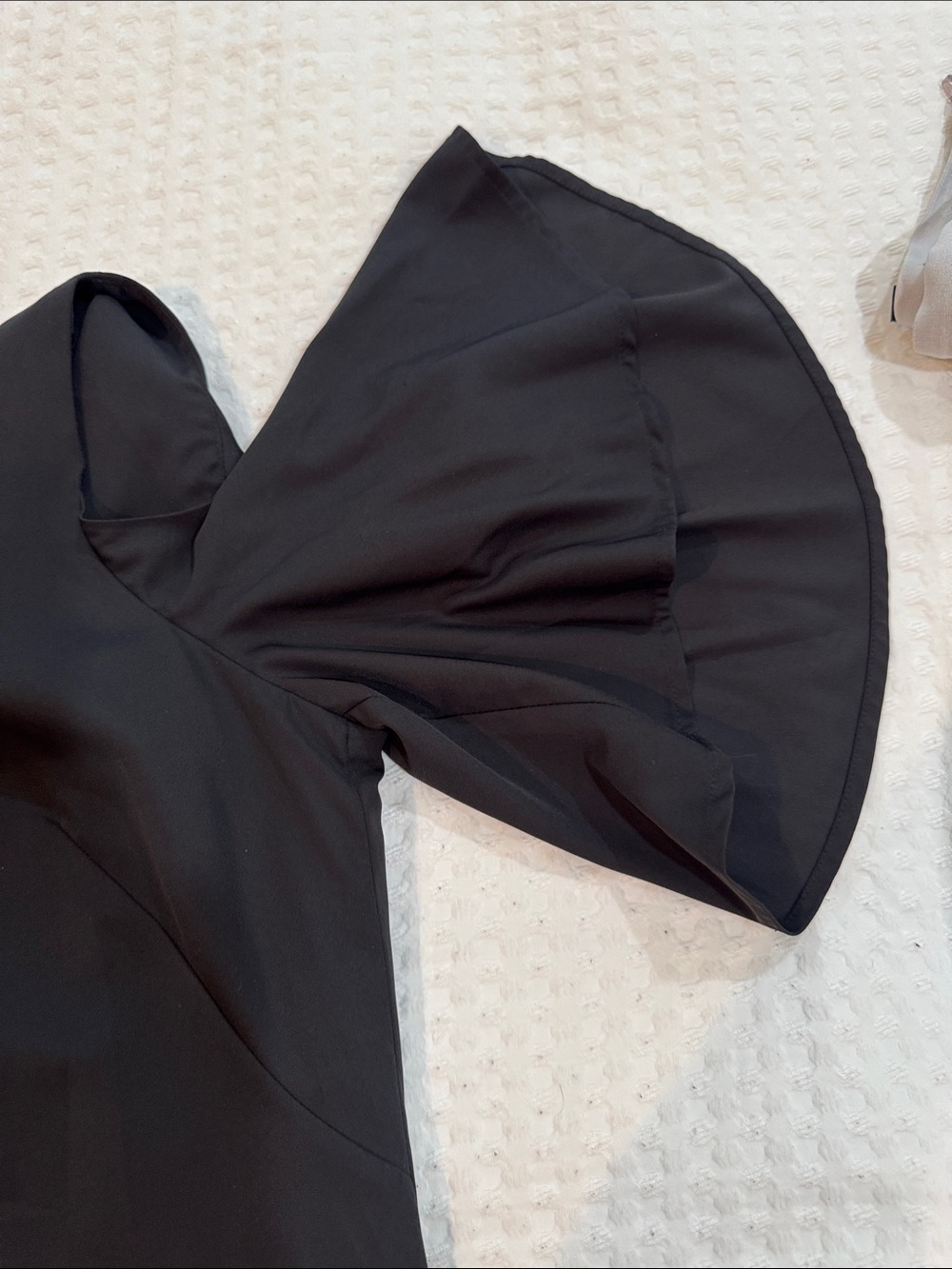 Calvin Klein Black Cold-Shoulder Ruffle Mini Dress - Picture 11 of 12